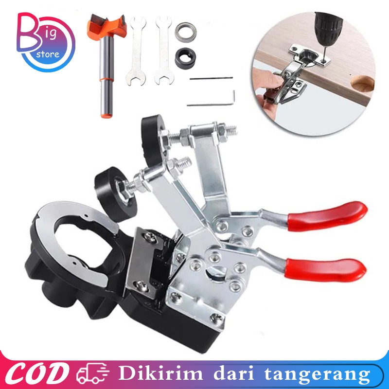 1set bor engsel sendok 35mm hole drill guide jig engsel sendok pelubang engsel sendok
