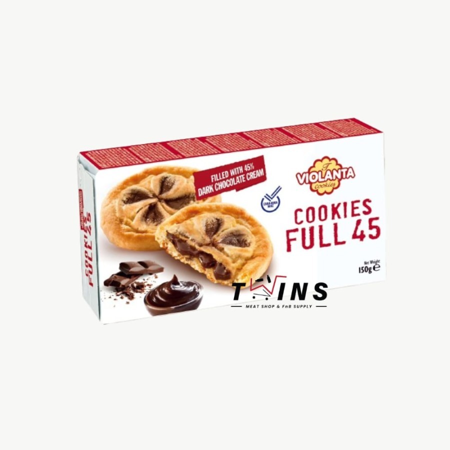 

VIOLANTA COOKIES FULL 45 WITH DARK CHOCO 150 GR - VIOLANTA