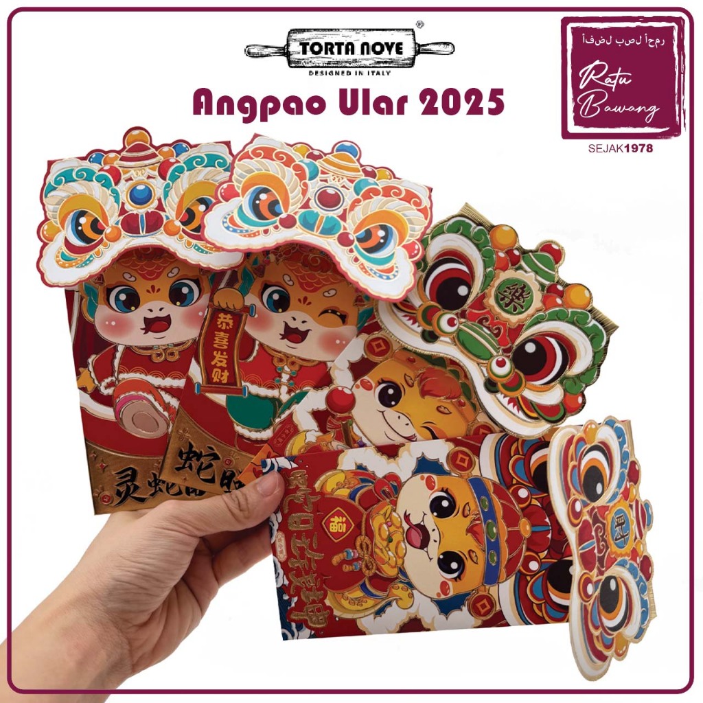 

Angpao Ular 2025 Snake Kertas Angpau Hongpau Amplop Imlek Tahun Baru TEBAL Red Envelope