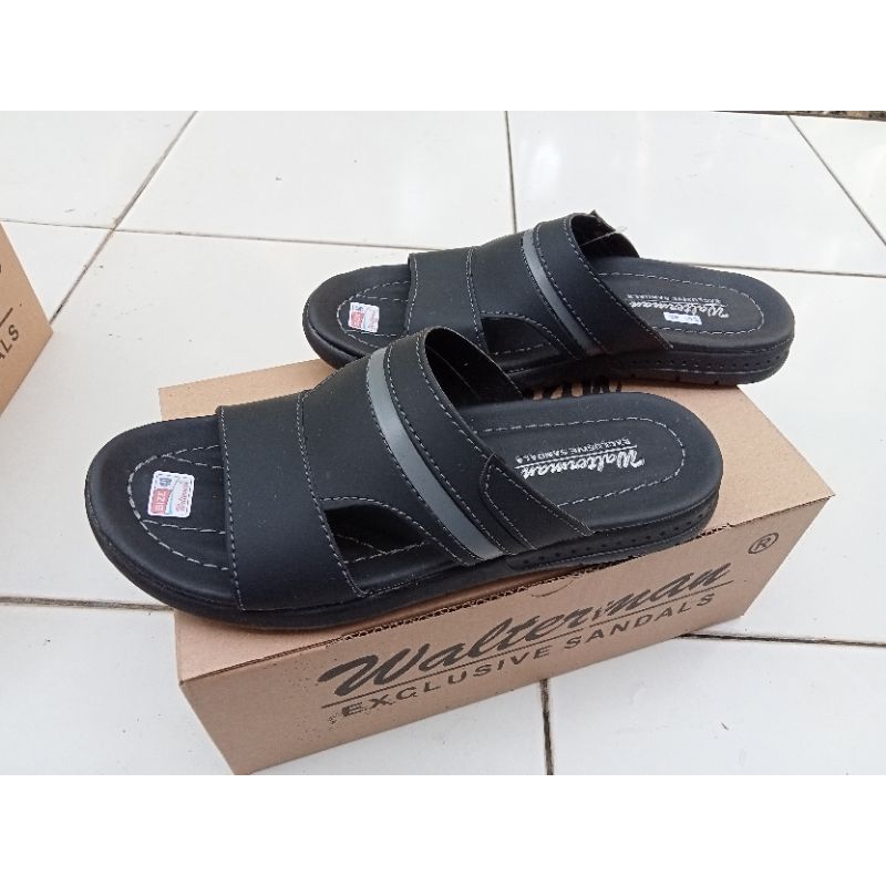 Walther Sandals Hitam Exklusif