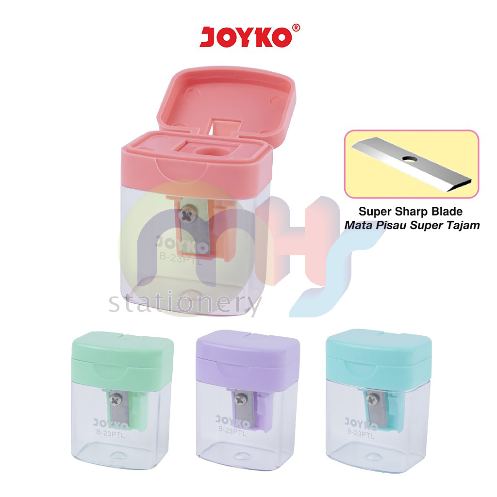 

Sharpener Rautan Serutan Joyko B-23PTL Pastel Colors Warna Pastel Mata Pisau Super Tajam