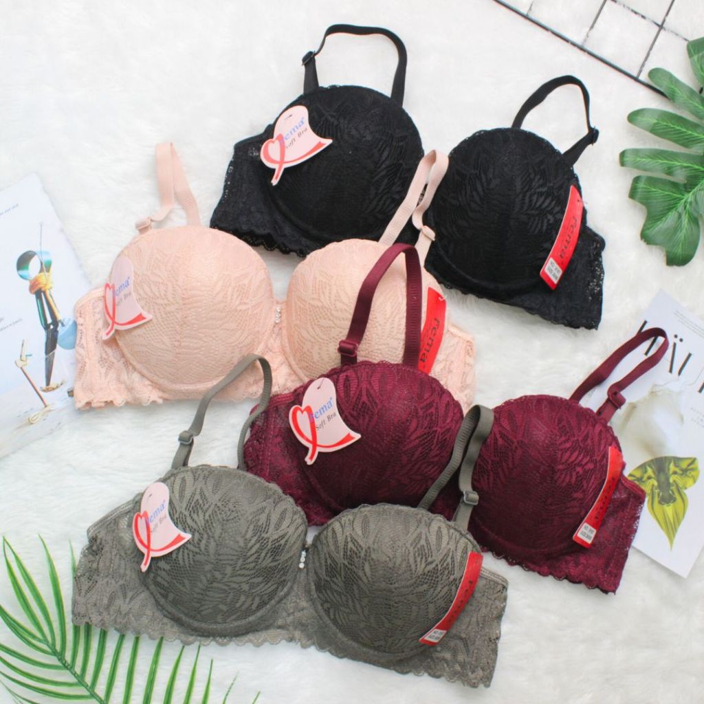 BRA KAWAT WANITA PUSH UP / BH PEREMPUAN BUSA TEBAL FEMA SOFT BRA 8157