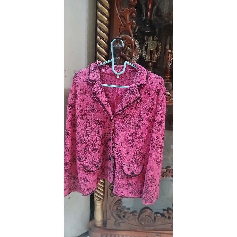 Blazer brokat fruschia