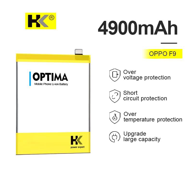 HK Optima Baterai Oppo F9 / BLP681 4900 mAh 3.85V Double IC