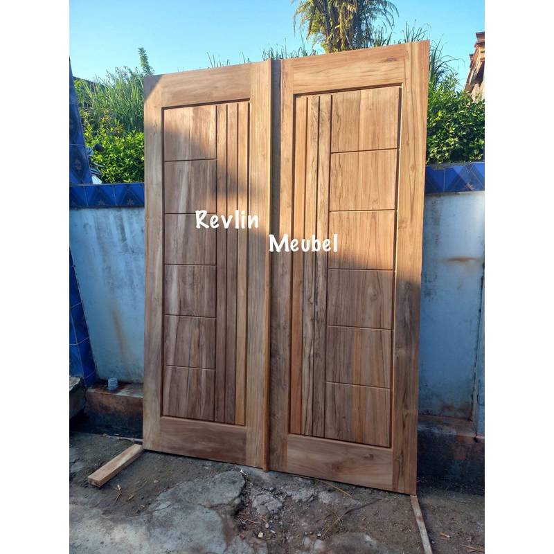 Pintu Jati+Kusen minimalis modern