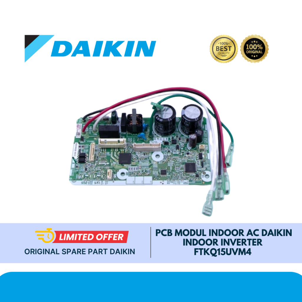 PCB MODUL INDOOR AC DAIKIN INDOOR FTKQ15UVM4 INVERTER ORIGINAL