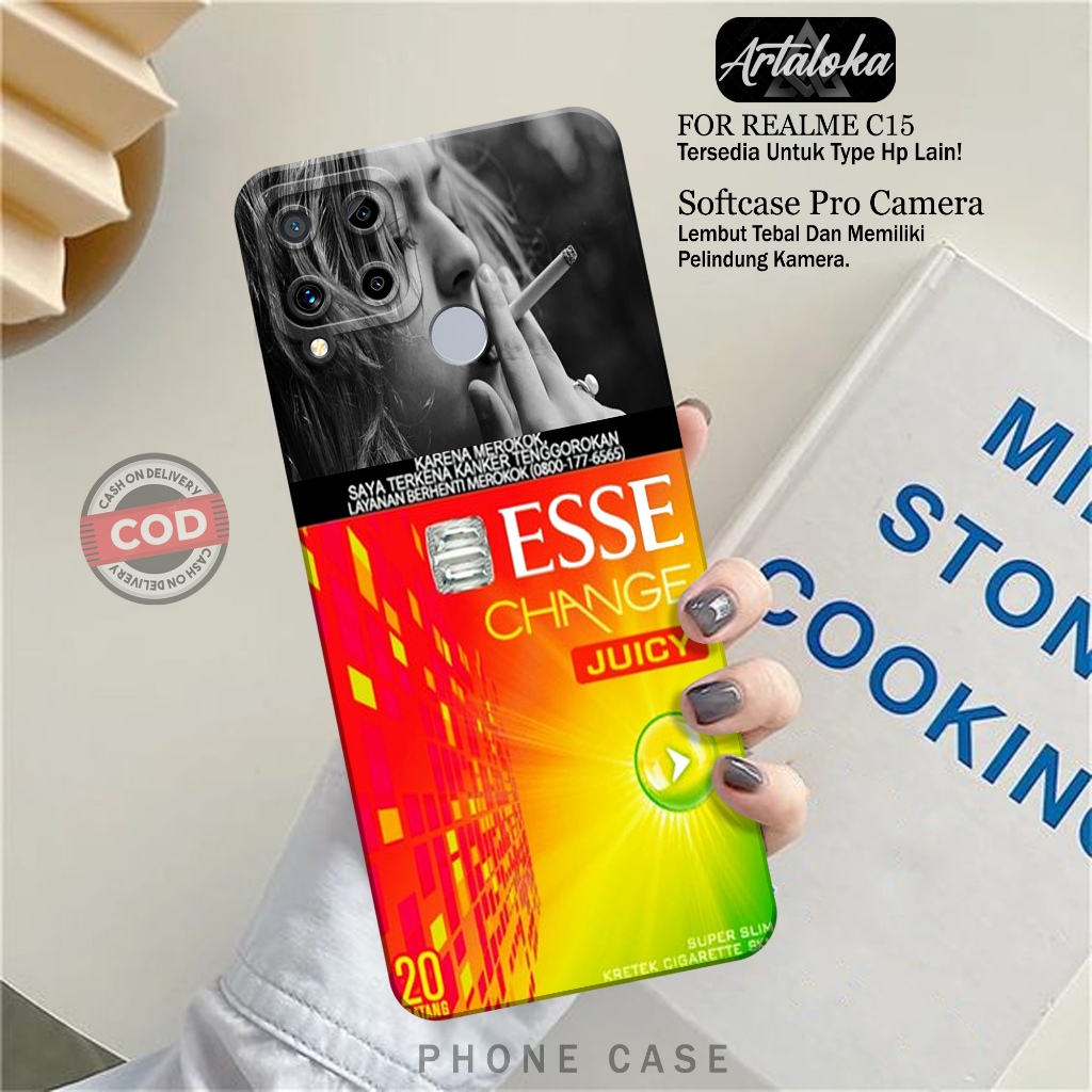 Softcase Hp Realme C15 Fashion Case RK Case Realme C15 Silikon TPU Pro Camera Casing Realme C15 Cove