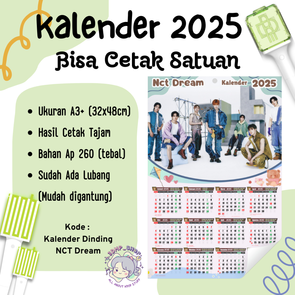 

Kalender Dinding A3 r 2025 NCT DREAM NCT127