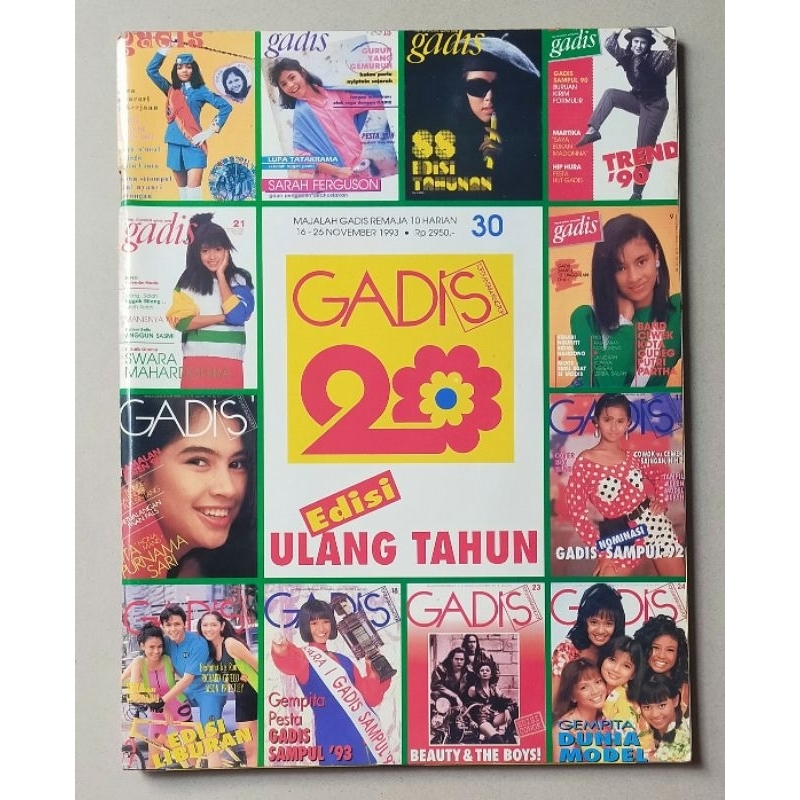 Majalah Gadis Edisi Ulang Tahun ke 20 / 16 November 1993 mulus