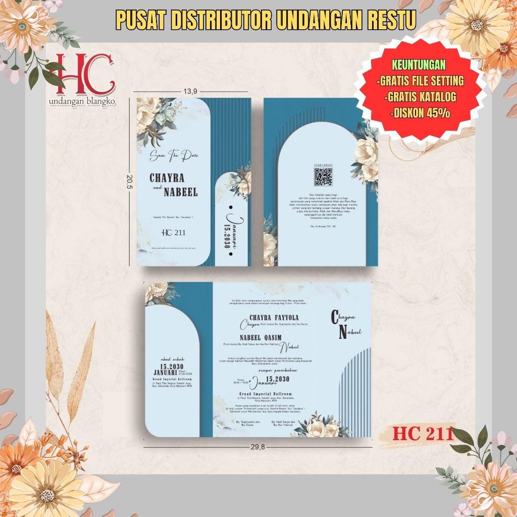 Blangko Undangan HC 211 Temurah | Blangko Undangan Murah | Blangko Undangan | Blangko Kosong |
