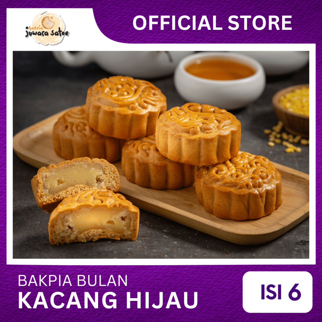 

[ ISI 6 ] BAKPIA BULAN KACANG HIJAU - BAKPIA JUWARA SATOE