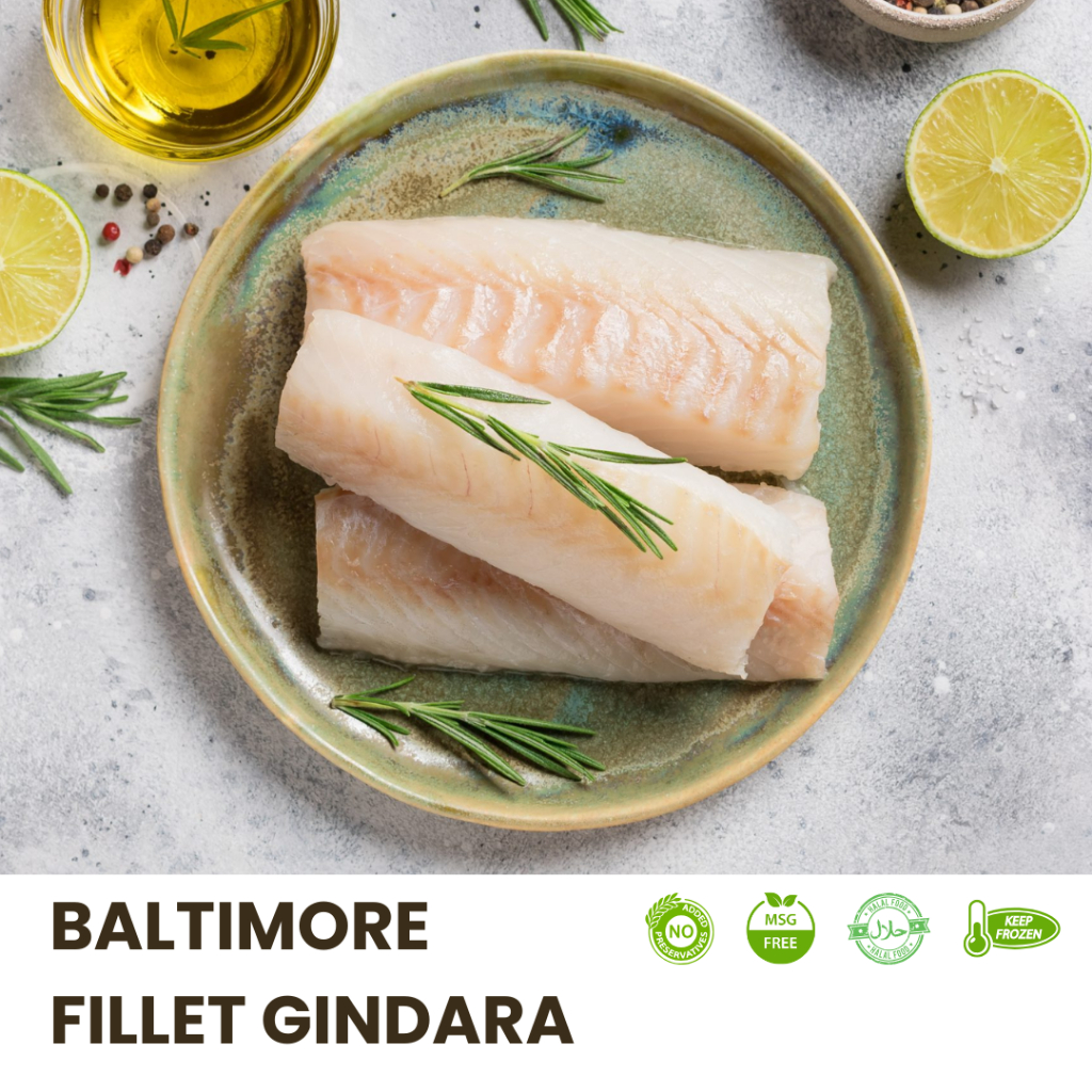 

FILLET GINDARA PREMIUM 1 kg tanpa Glazing , vacuum, Fav RESTO JEPANG - 1 kg