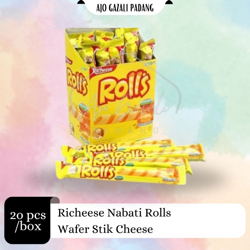 

Richeese - Nabati Rolls / Wafer Stick - Cheese - 1 box > Isi 20pcs