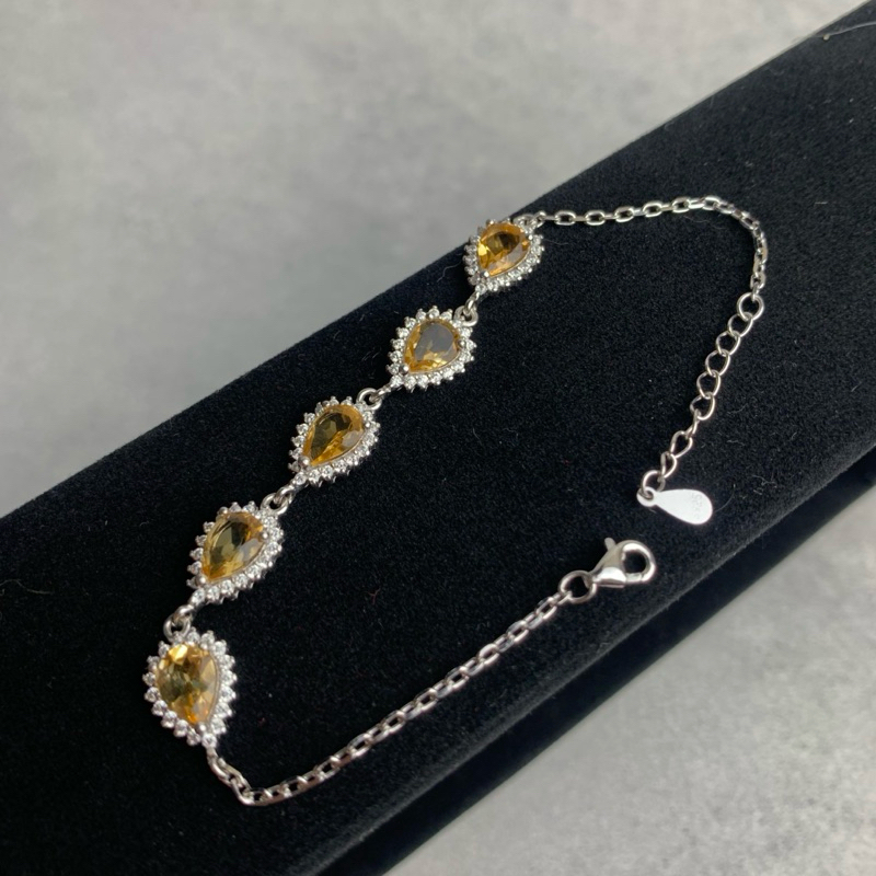 Gelang natural citrine silver 925
