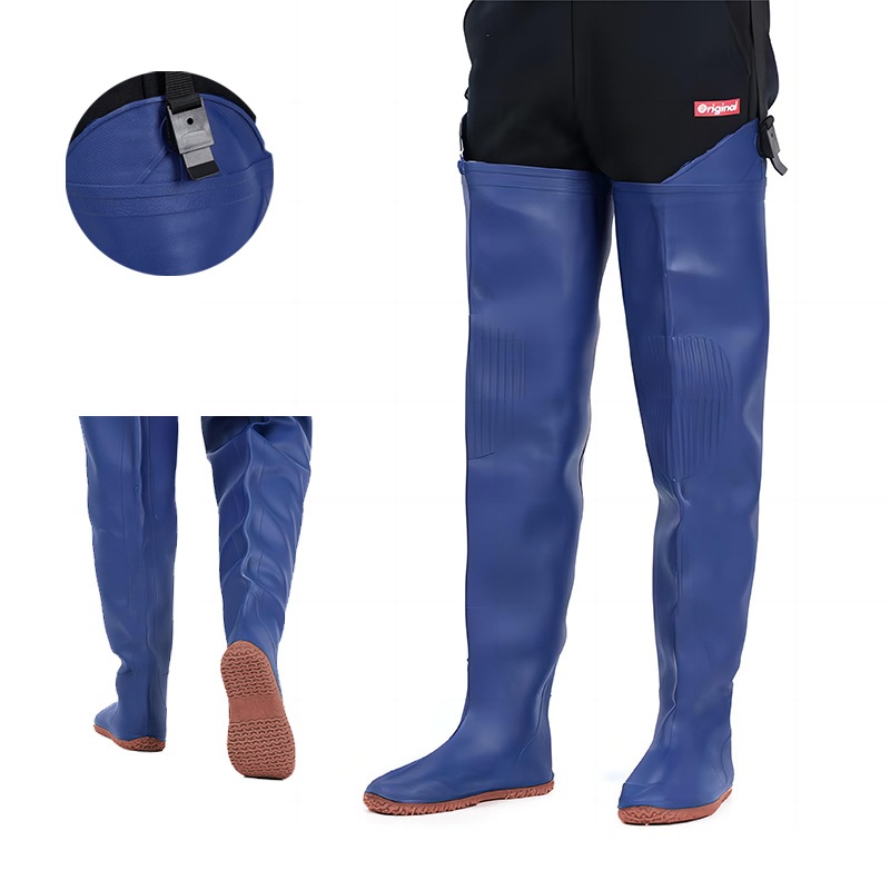 Sepatu Sawah Biru Petani Panjang Anti Keong Full Karet Boot Mancing Anti Slip Dan Air