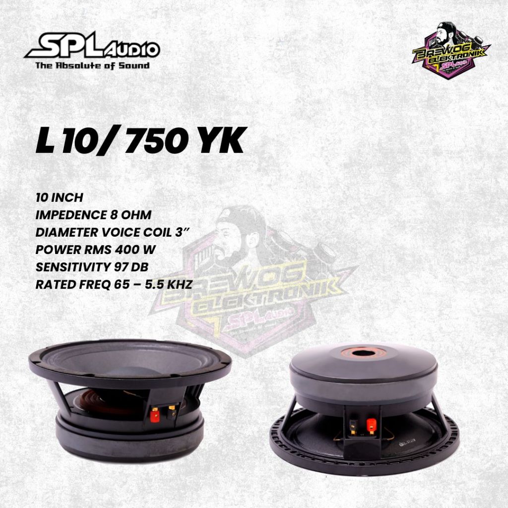 ORIGINAL PRODUK BREWOG SPL AUDIO 10INCH L10/750YK