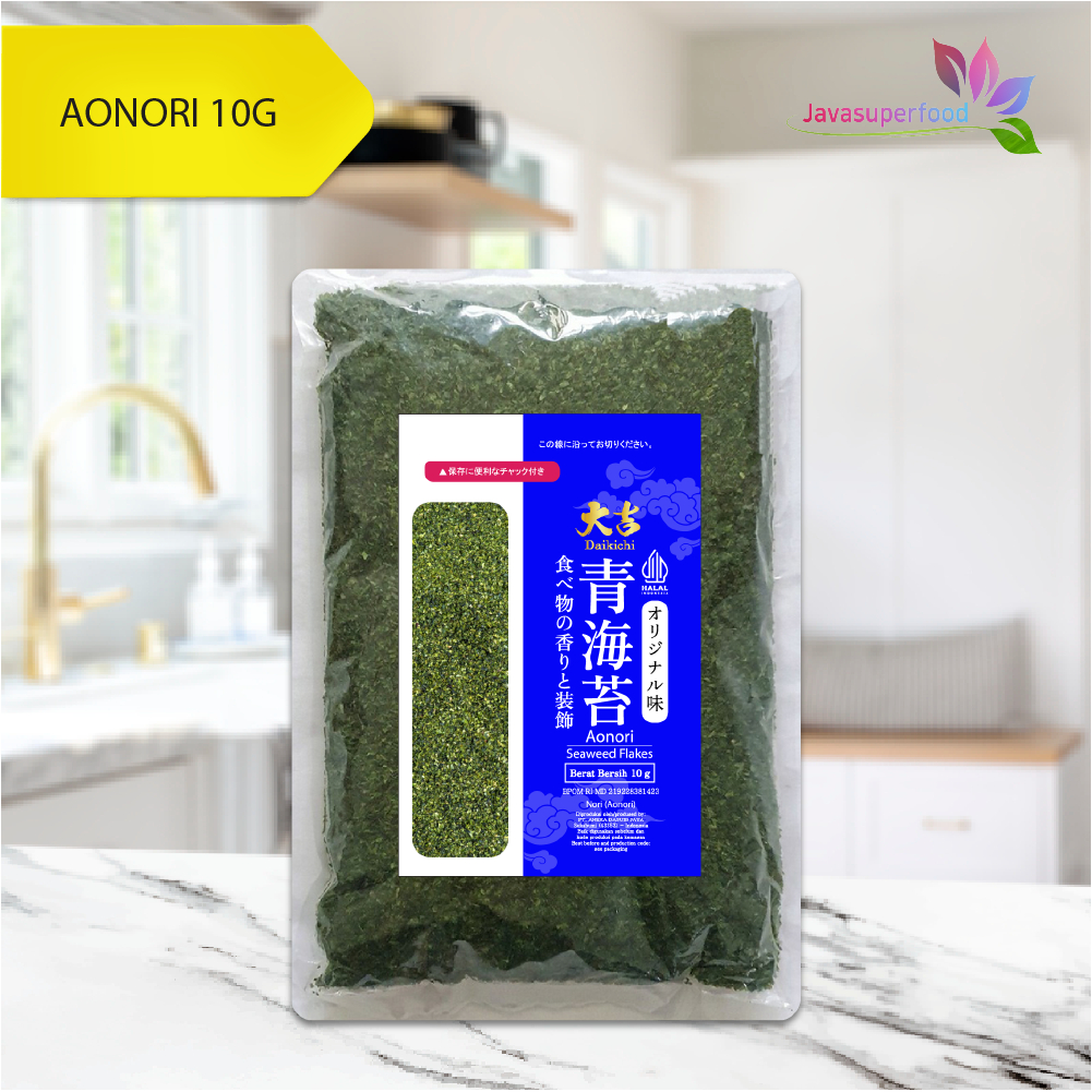 

AONORI Bubuk Nori Halal 10 g │Ao Nori Powder Import Taburan Takoyaki │ Seaweed Powder Mentai