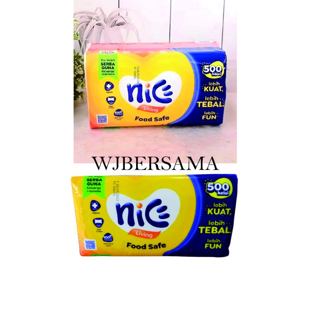 NICE 500 SHEETS / Tissue Tisu NICE 500 Sheet 2ply NICE 500 helai Facial Tisu Wajah PROMO 
