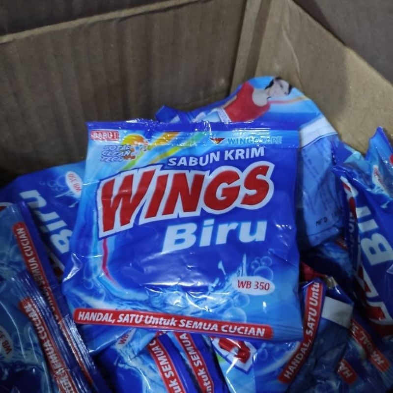 (1DUS) WINGS SABUN KRIM COLEK BIRU 1 DUS ISI 30 PCS HARGA TERMURAH