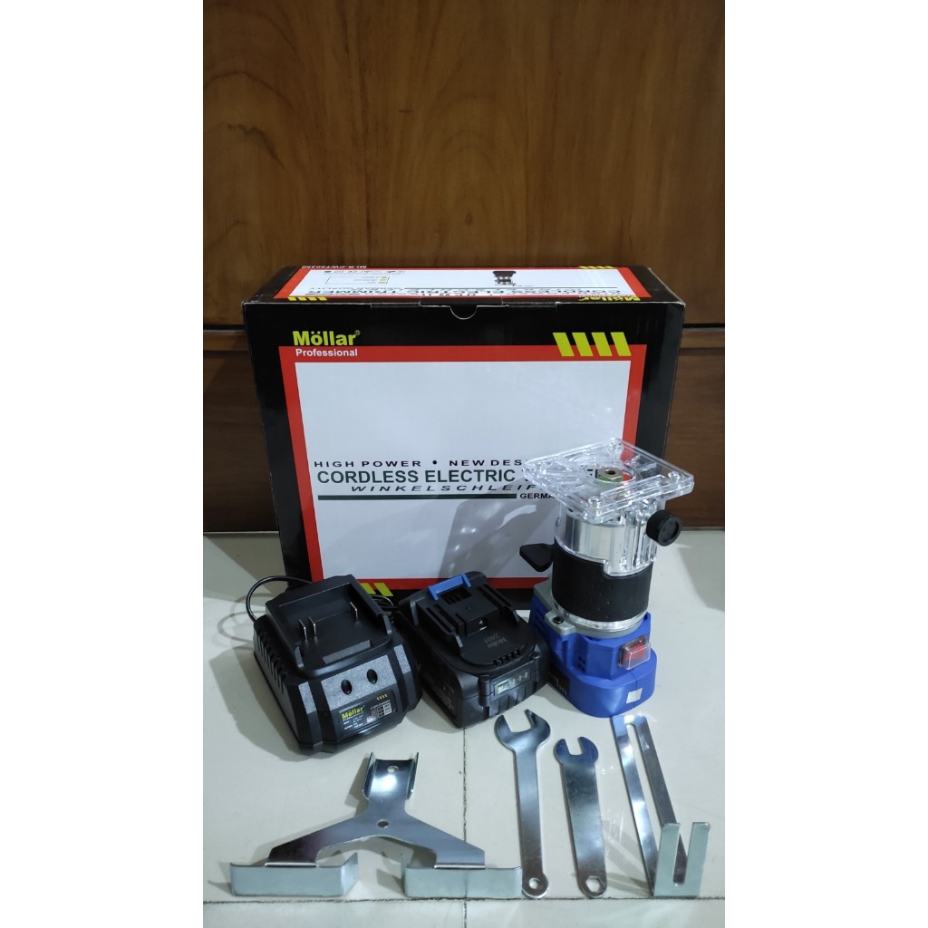 Mesin Profil Kayu Router Bit Baterai Cordless MOLLAR CWT20350