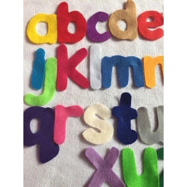 Huruf abjad flanel Pola huruf abjad flanel prakarya kerajinan dari flanel