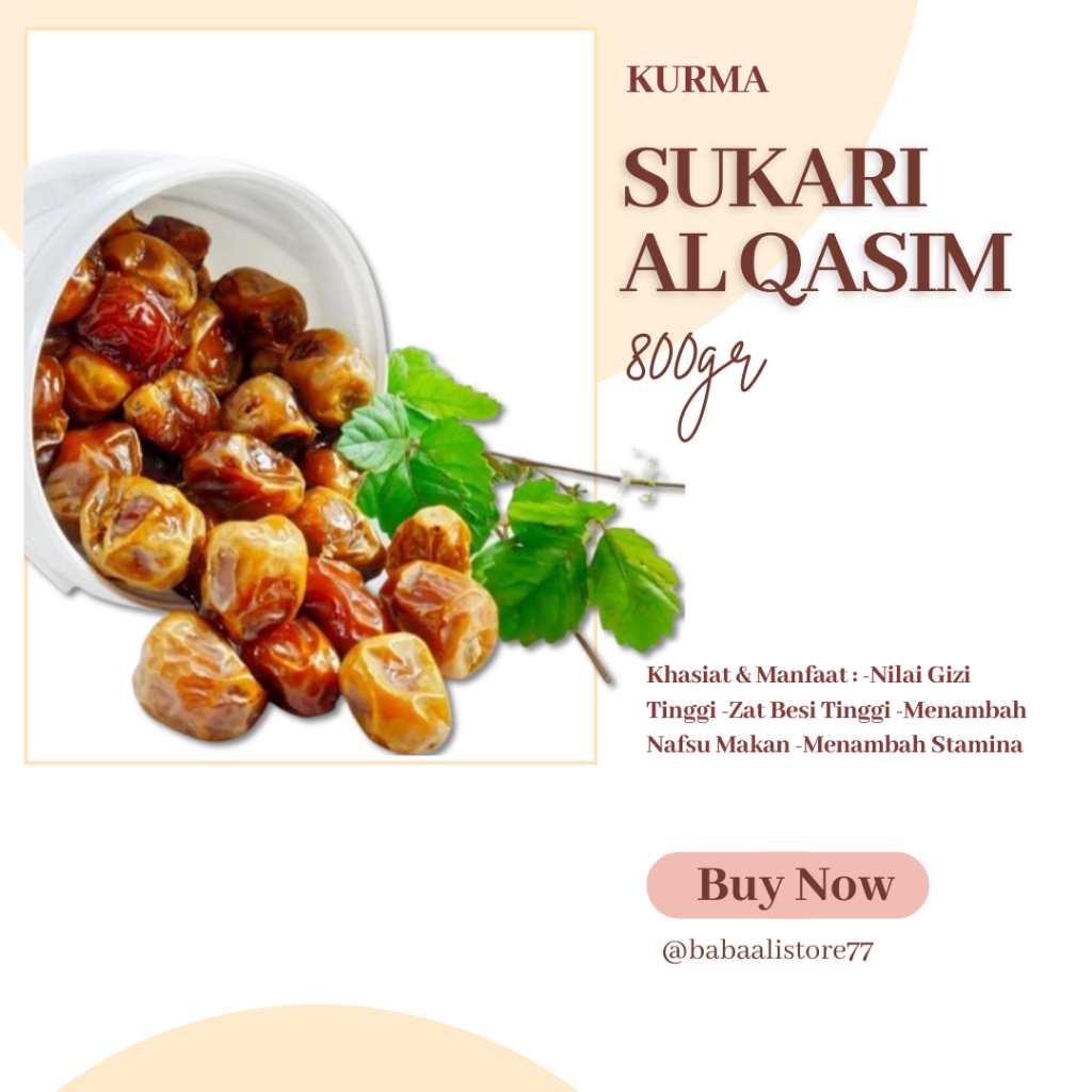 

Babaali - Kurma Sukari Ember Premium 850gram