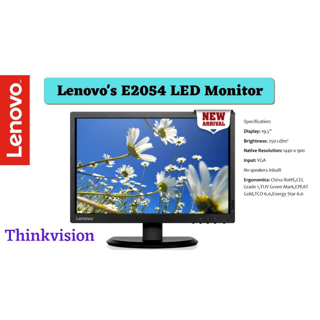 Lenovo E2054 LCD Monitor 19.5 Inch Thinkplus
