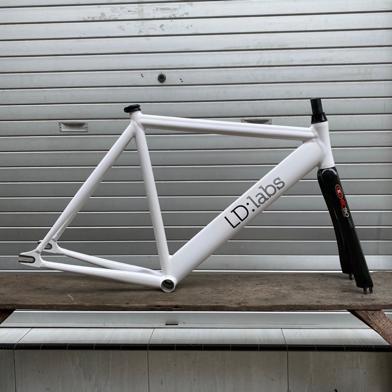 Frameset LDG LD:Labs MK2 Size 50 White Fork Carbon Easton EC90 Aero Inc Headset Seatclamp Livery Use