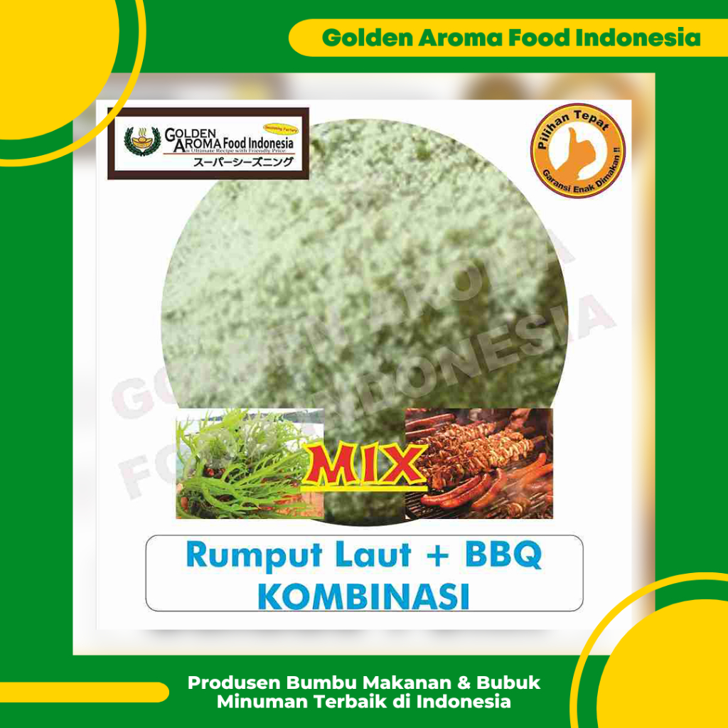 

Bumbu Tabur Rasa Mix Seaweed BBQ 1Kg, Jual Bubuk Tabur Mix Rumput Laut Barbeuqe Murah Enak Aman