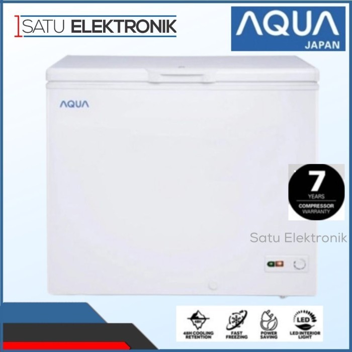 Aqua Chest Freezer Besar 200 Liter AQF220 AQF 220 Putih Pendingin Freezer Box