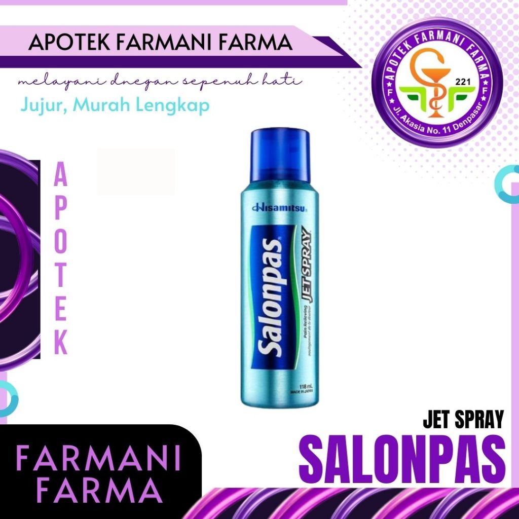SALONPAS JET SPRAY 60ML / SALONPAS SEMPROT / ANTINYERI / PENGHILANG RASA SAKIT / NYERI OTOT / TERKIL