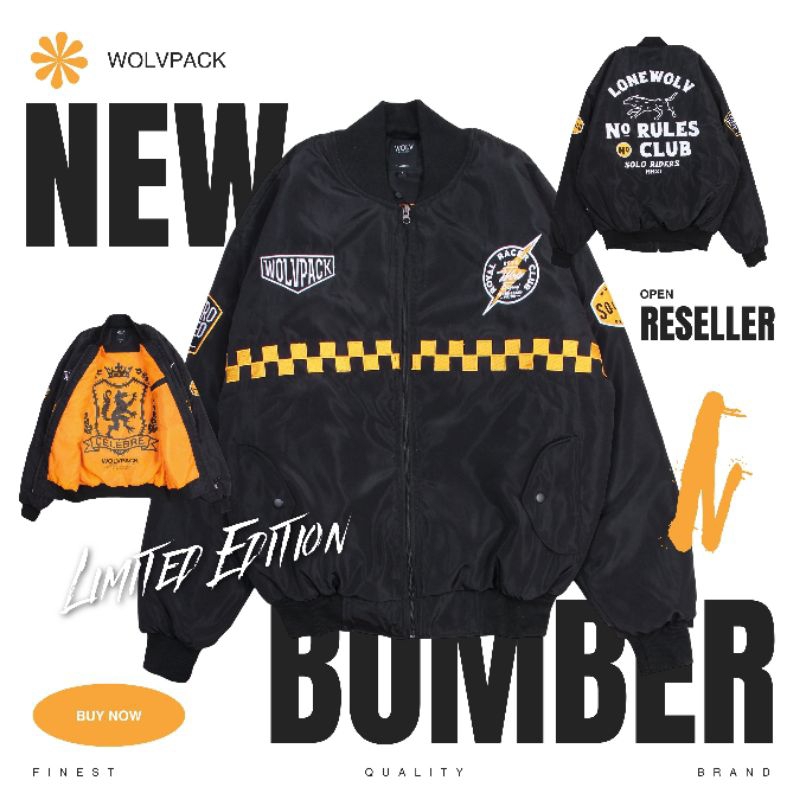 JACKET BOMBER WOLV ORIGINAL / JAKET VARSITY LEGENDARY / JAKET BASEBALL / VARSITY WOLV