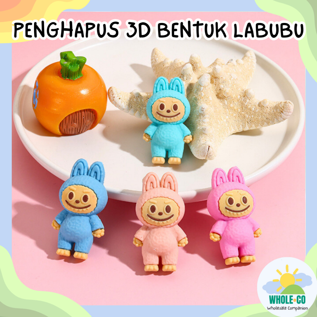 

Penghapus Labubu 3D Premium The Monster Pastel Eraser Satuan Lucu Unik Imut Termurah Grosir COD
