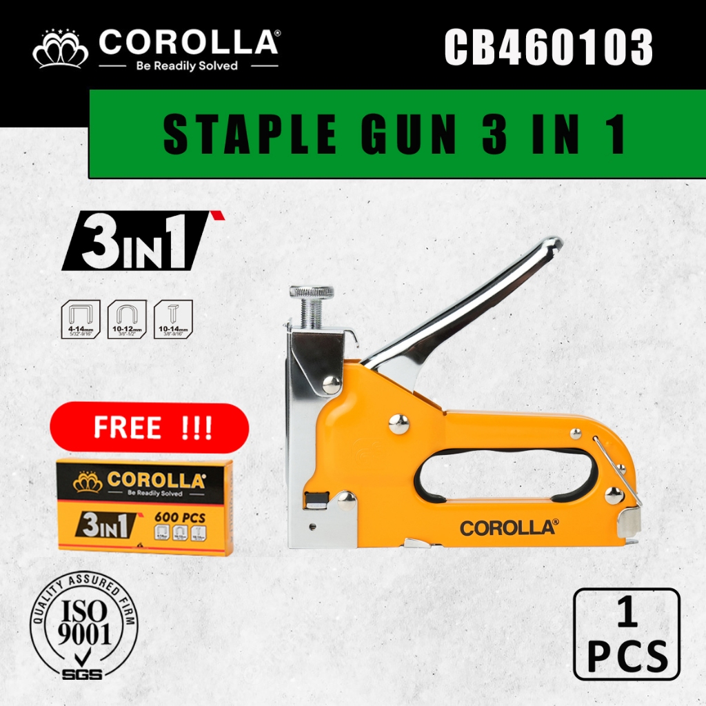 

Corolla CB460103 Staples Staple Gun 3 in 1 Way Heavy Duty Staples Tembak Hekter Jok