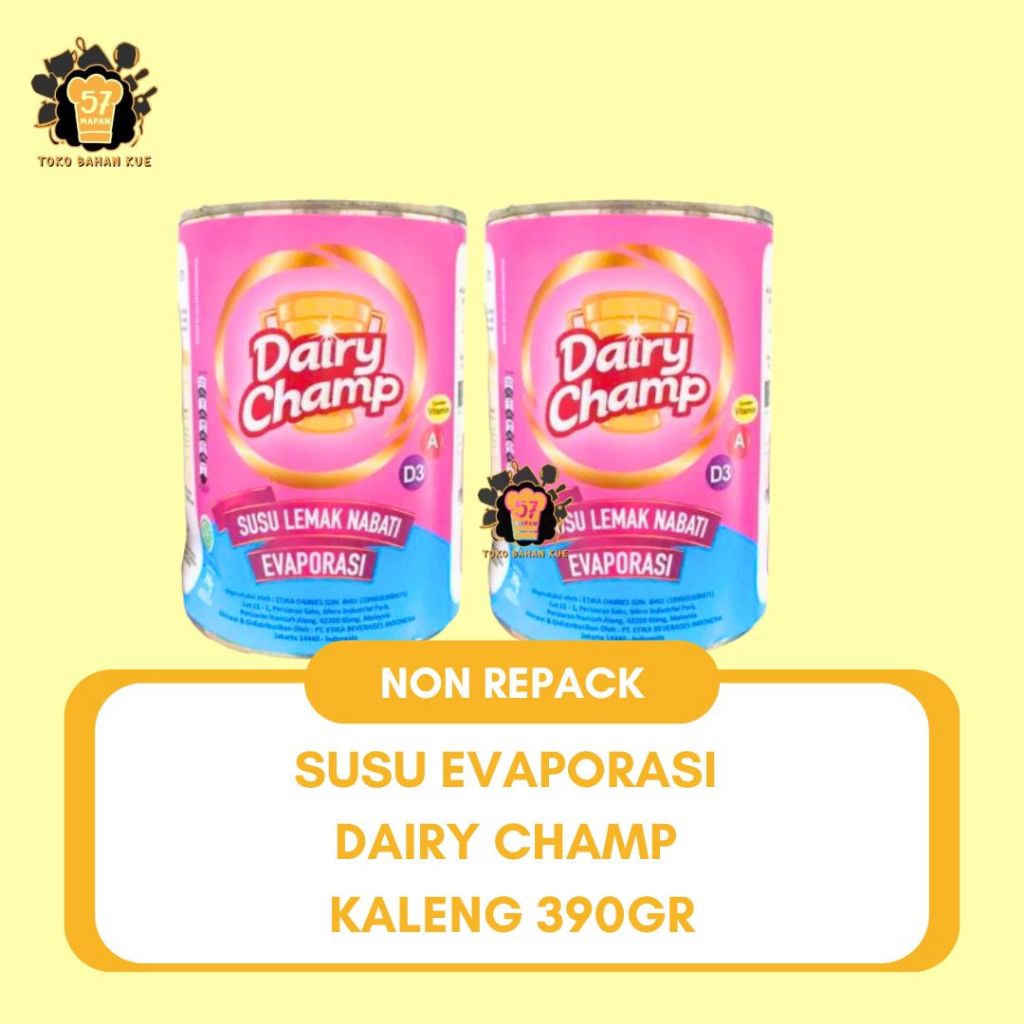 

[ADA PAKET HEMAT] SUSU DAIRY CHAMP EVAPORATED 390 GR / EVAPORASI
