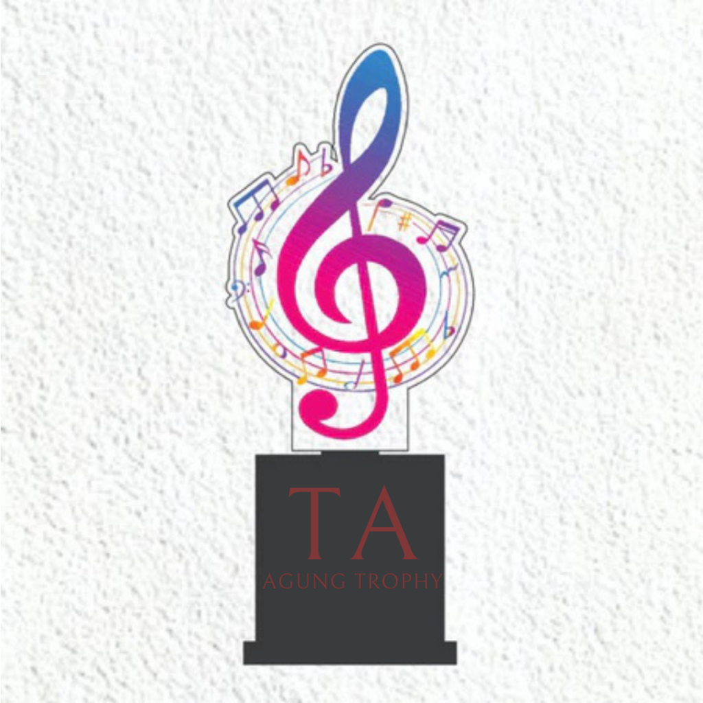 Piala Mic Piala Menyanyi Piala Nada Piala Musik Piala Musik Akrilik Custom