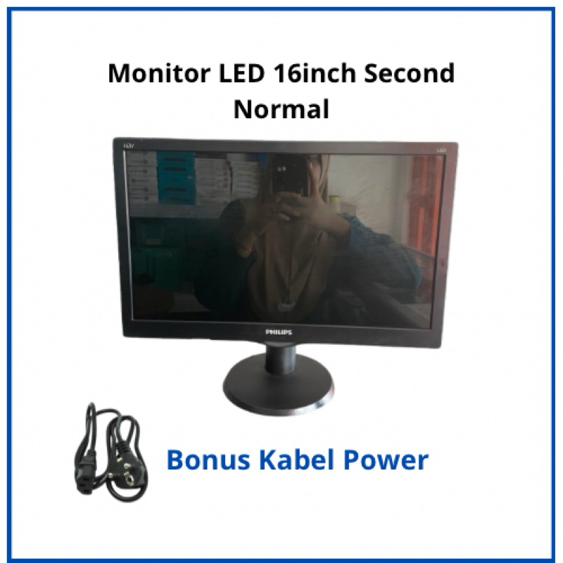 Monitor LED 16inch wide Second Kondisi Normal