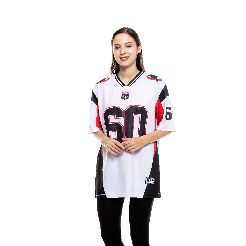 IMPACTWEAR Jersey Series Number 60 Warna Putih Jersey Vintage Retro Rugby Bahan Dryfit Brazil/Milano