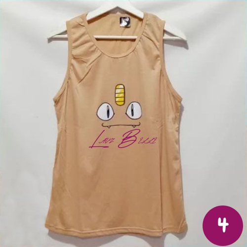 LAVIBELLE - Baju Singlet Kaos Tanktop Pria Wanita Motif Kartun Baju Santai - PSA18