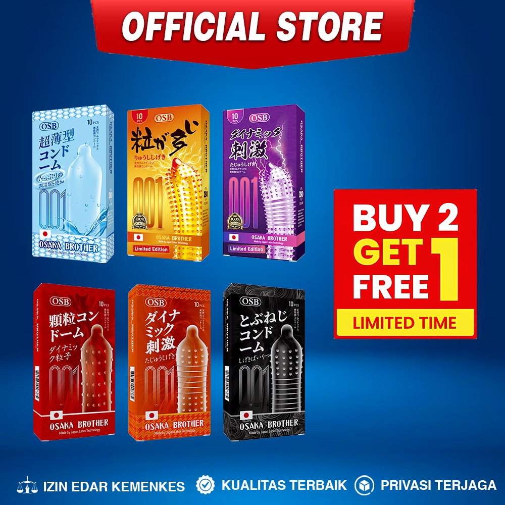 Kondom 001 Osb Osaka Brother - Beli 2 Gratis 1 - Bergerigi Berduri