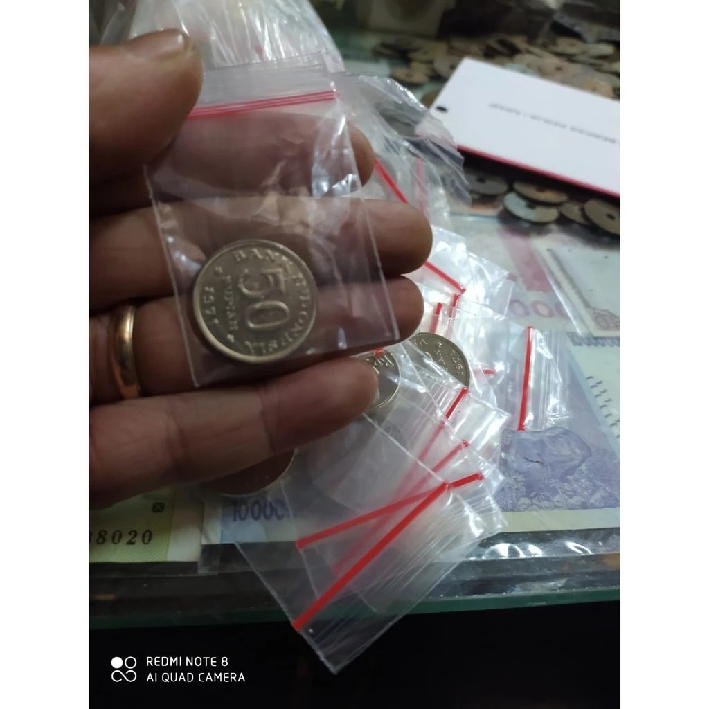 Per 1 Keping Koleksi Koin Indonesia 50 Rupiah tahun 1971 Suudah Dibersihkan Asli Ready