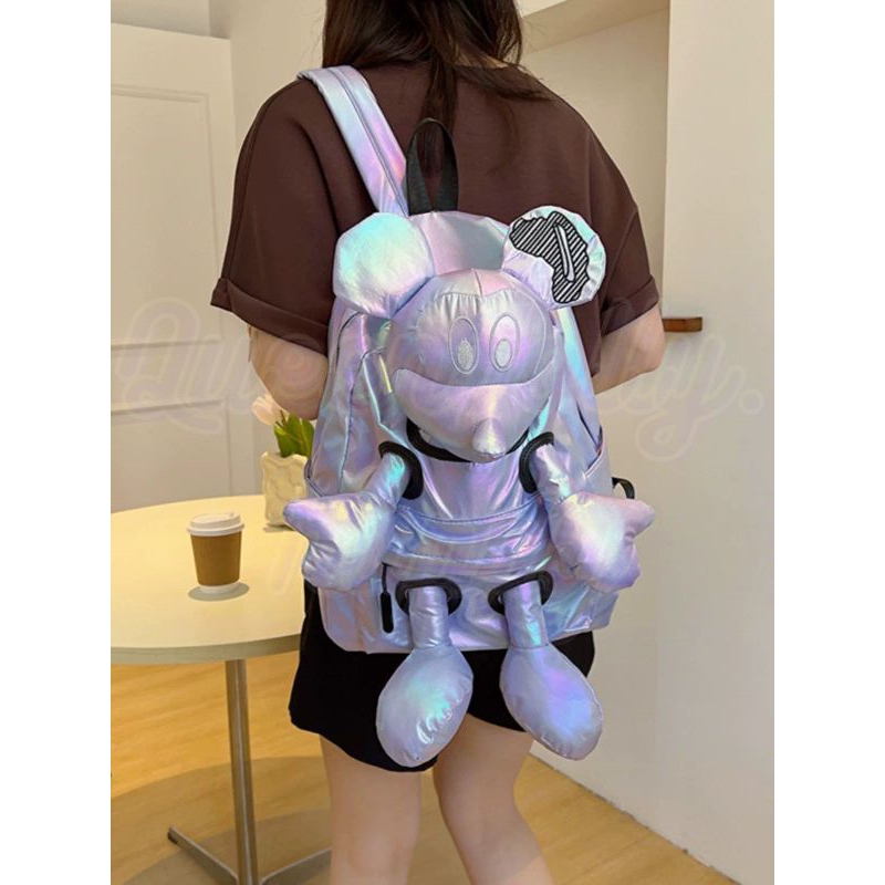 TAS RANSEL MICKEY RAINBOW GLOSSY IMPORT