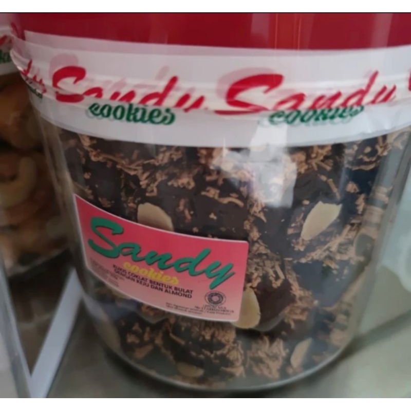 

Sandy cookies coklat almond toples mini