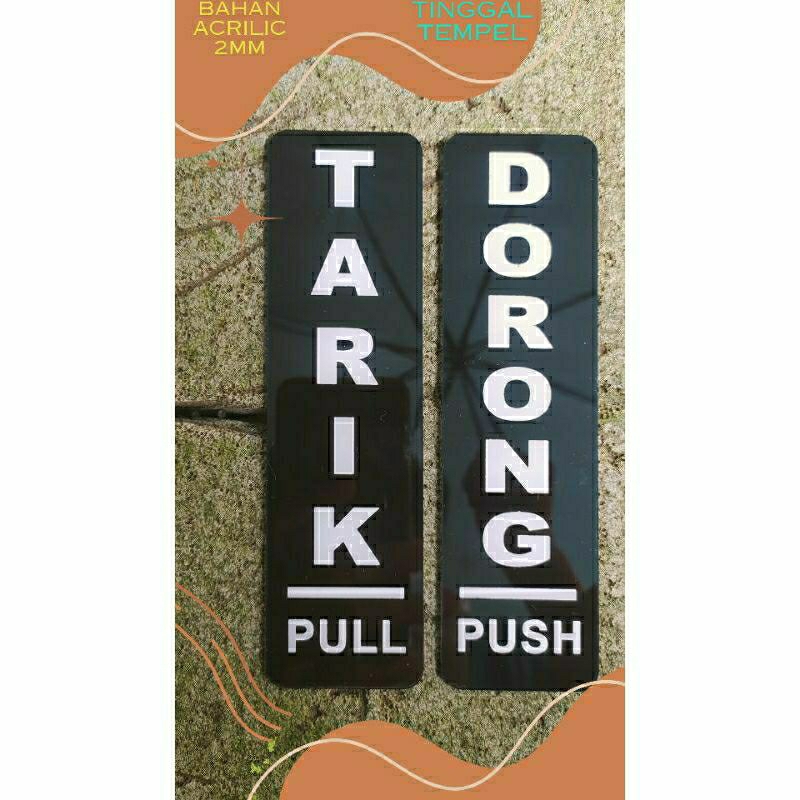 

Sign Label Acrilic "Tarik & Dorong" Harga Untuk Sepasang