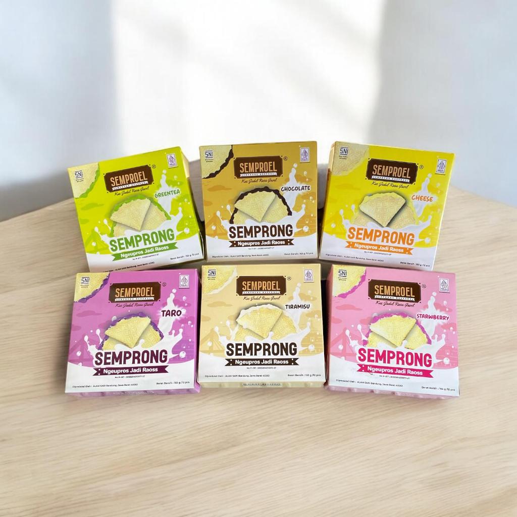 

SEMPROEL - Semprong Ngeproel Crepes Kotak All Variant | Kue Tradisional 165gr (12 pcs)