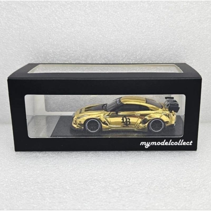 MymodelCollect Nissan GTR R35 35gt LBWK liberty walk Chrome Gold mini gt inno64 cm model collect