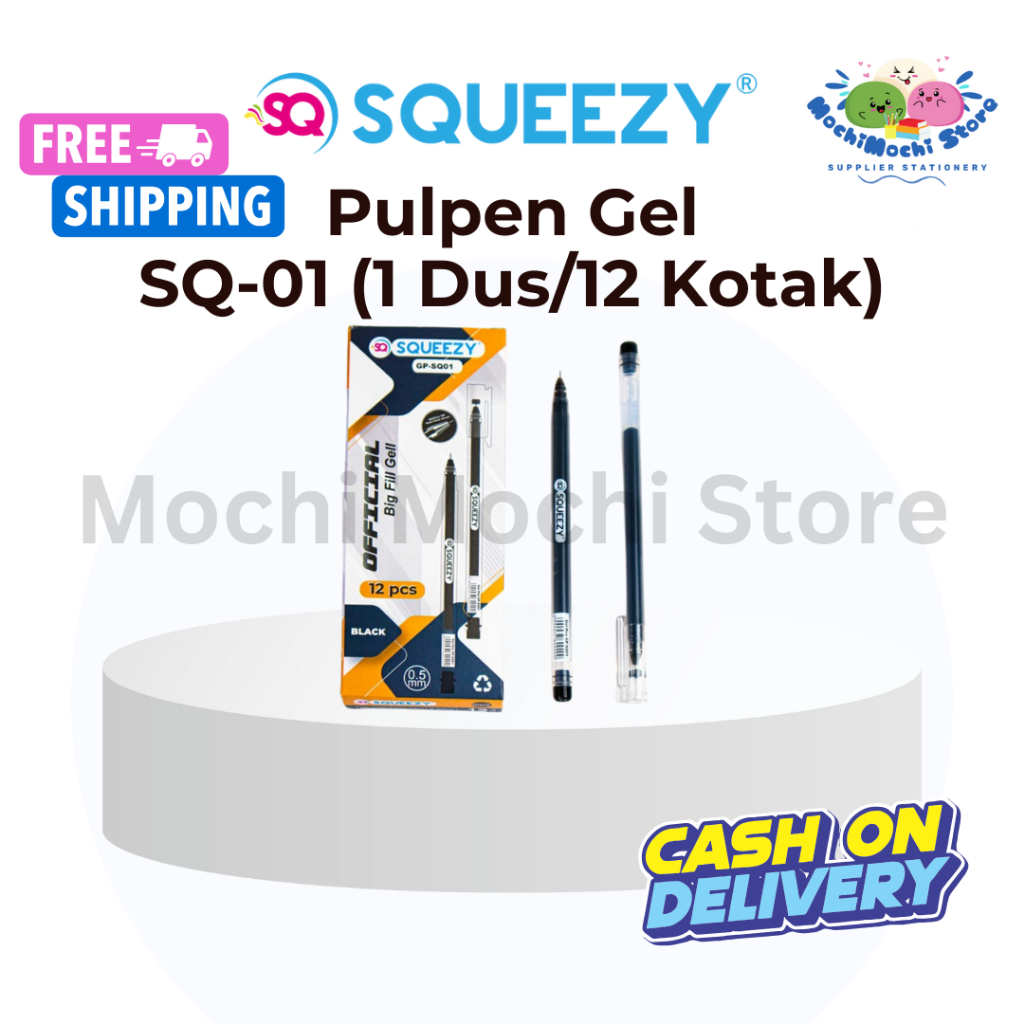 

PER DUS/12 KOTAK/144 PCS Pulpen Gel SQUEEZY GP-SQ01 | Pulpen Gel | Gel Pen | Needle Tip 0.5mm | Pulpen Gel SQUEEZY GPSQ-01 | Bolpen Gel