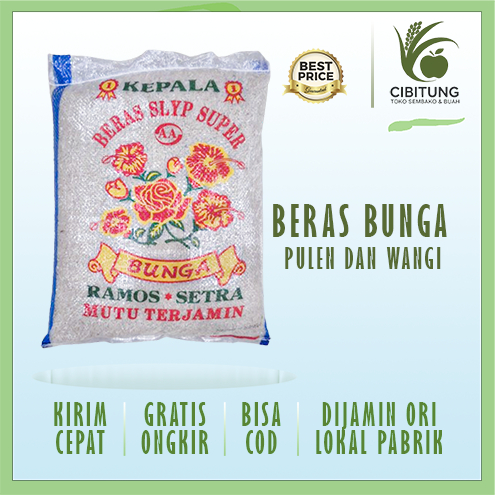 

Bunga beras medium 5kg - beras pulen beras putih - Beras 5kg murah