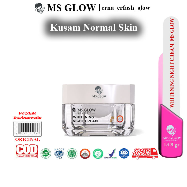 MS GLOW WHITENING NIGHT CREAM /KRIM MALAM MS GLOW