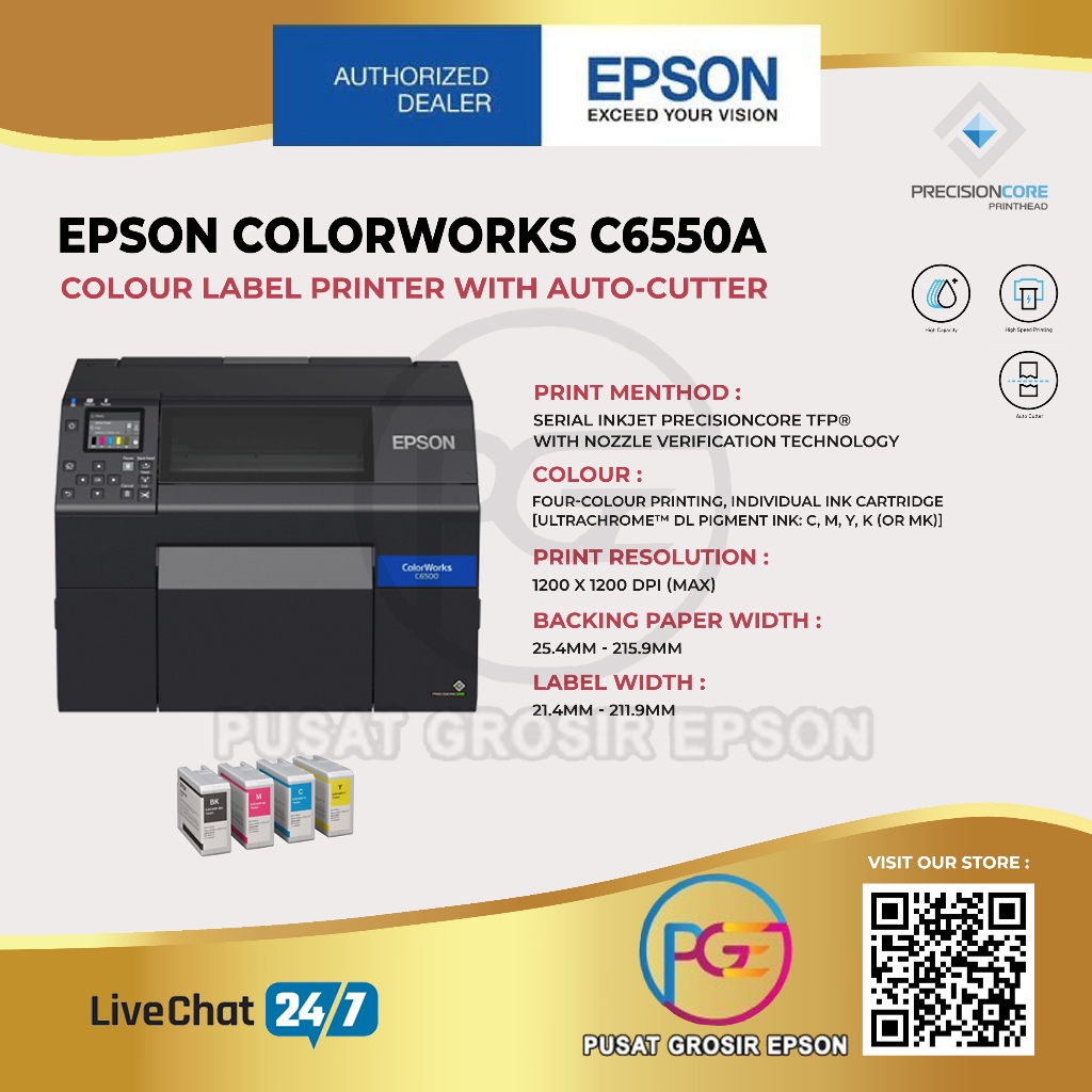 

Printer Label Epson ColorWorks C6055A C-6055A C 6055A AUTO CUTTER GARANSI RESMI DAN ORIGINAL